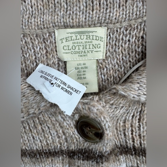 NWT Telluride Long Sleeve Fringe Shacket Cardigan Sweater Womens Size Medium - Picture 3 of 11